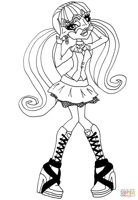 monster high draculaura coloring page  printable coloring pages