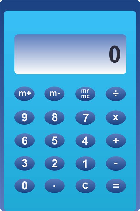 calculator clipart blue calculator blue transparent