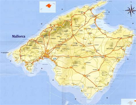 stadtplan von majorca detaillierte gedruckte karten von majorca spanien der