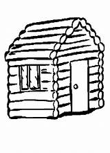 Log Clipart Cabin Coloring Clipartix sketch template