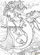 Coloring Mermaid Viking Pages Book Printable Woman Drawing Categories sketch template