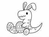 Easter Coloring Bunny Rex Pages Printable Size sketch template