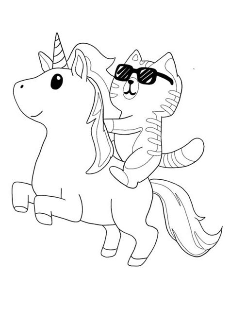unicorn cat coloring pages   printable coloring sheets