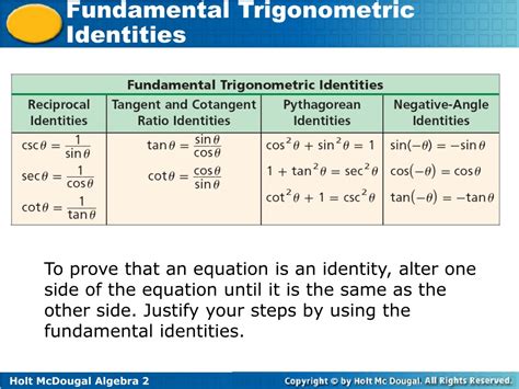ppt fundamental trigonometric identities powerpoint presentation