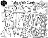 Paper Printable Doll Dolls Marisole Castle Coloring Monday Print Lady Princess Fantasy Paperthinpersonas Click Personas Thin Friends Pdf Clothing Dresses sketch template