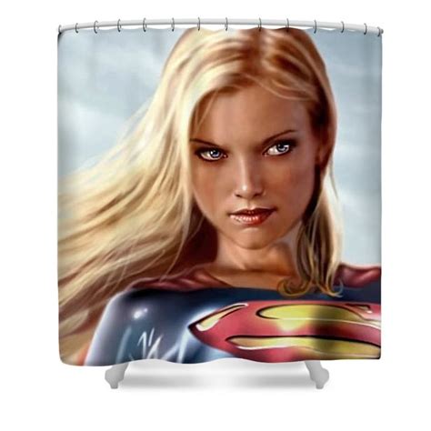 Supergirl Collection Shower Curtain By Marvin Blaine Supergirl