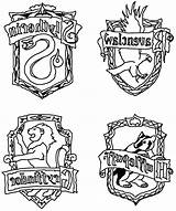 Potter Harry Coloring Hogwarts Pages Gryffindor Crest Ravenclaw Houses House Quidditch Color Hufflepuff Colouring Crests Book Voldemort Getdrawings Printable Getcolorings sketch template