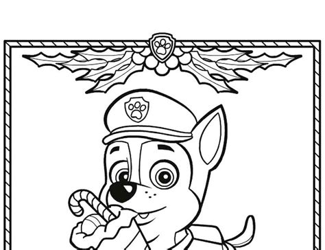 paw patrol colouring pages christmas coloring page  kids