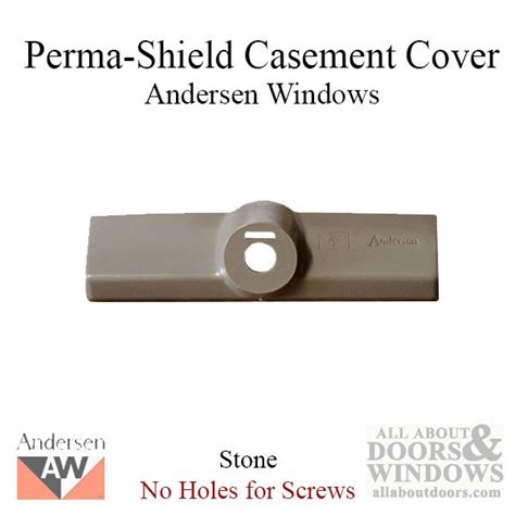 andersen window perma shield primed casement  awning operator cover stone  screw holes
