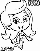 Bubble Guppies Coloring Molly Pages Printable Kids Print Color Book Sheets Cartoon sketch template