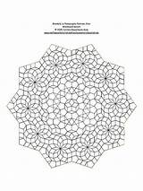 Passacaglia Penrose Millefiori Piecing Plantillas Amazingly Intricate Hexagon Colchas Edredones Esquemas Mandalas Bloques Schablone Weihnachtsstern Mandala sketch template