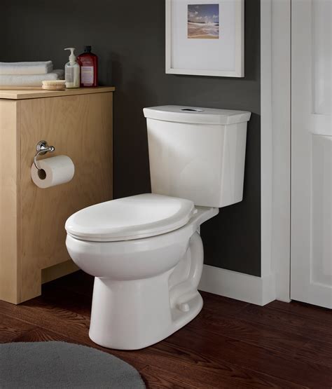 american standard  hoption siphonic dual flush elongated  piece toilet white