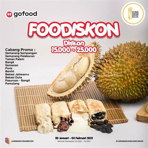 Kebab Durian Becek Promo Foodiskon Gofood Diskon 15 000 25 000