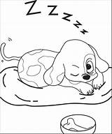 Coloring Pages Dog Sleeping Printable Drawing Border Stars Printablee Via Getdrawings sketch template