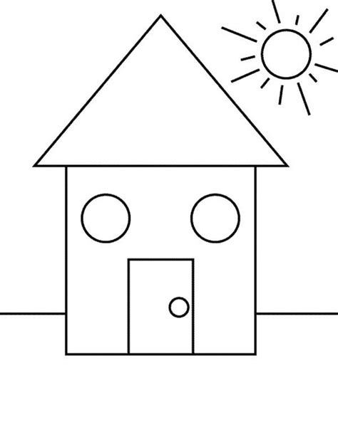 house coloring pages learny kids
