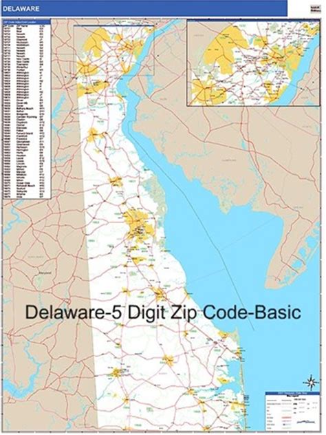Delaware Zip Code Map From