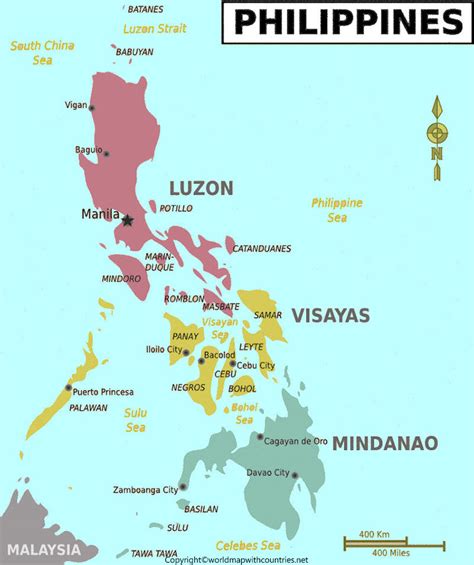 Free Printable Labeled And Blank Map Of Philippines In Pdf