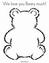 Beary Much Coloring sketch template
