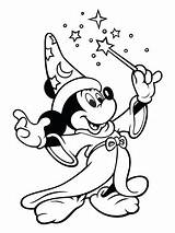Mickey Coloring Sorcerer Pages Mouse Disney Drawing Birthday Fantasia Colouring Printable Fantasy Drawings Cartoon Visit Draw Tovenaar Party sketch template