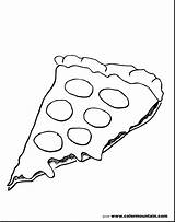 Pizza Slice Drawing Coloring Getdrawings sketch template