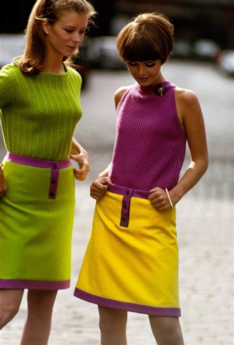 Sixties On Tumblr Two Unidentified Models One In A Green Sweater And