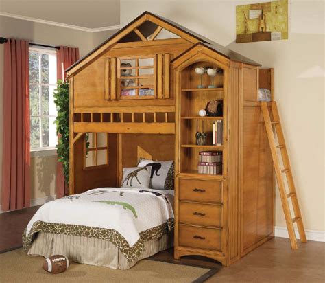 treehouse twin loft bed kids furniture  los angeles