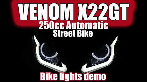 venom xgt cc automatic bike lights demo xgt venommotorsports
