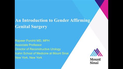 Gender Affirmation Surgery Empire Urology Lecture Series Youtube