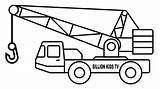 Crane Truck Getcolorings sketch template