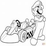 Mario Kart Coloring Wii Pages Printable Luigi Colorings Color Getcolorings Getdrawings sketch template