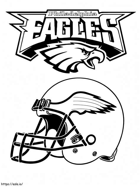 philadelphia eagles helmet coloring page