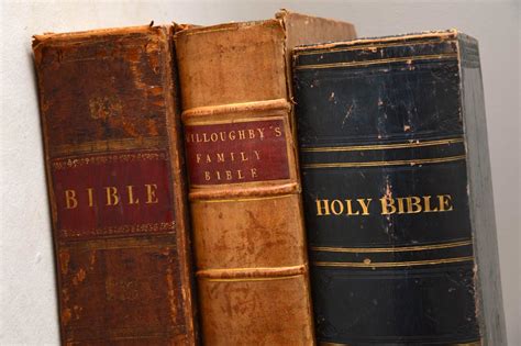 set    large antique holy bibles