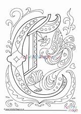 Letter Illuminated Colouring Coloring Pages Activityvillage Letters Alphabet Village Activity Explore Choose Board sketch template