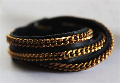 diy chain  leather wrap bracelet  dont