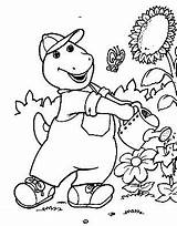 Barney Coloring Pages Garden His sketch template