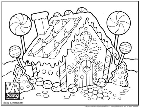 gingerbread house coloring page young rembrandts shop