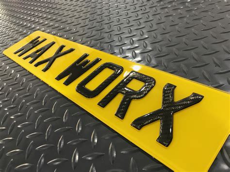 pl worx  custom gel number plates single plate waxworx car care