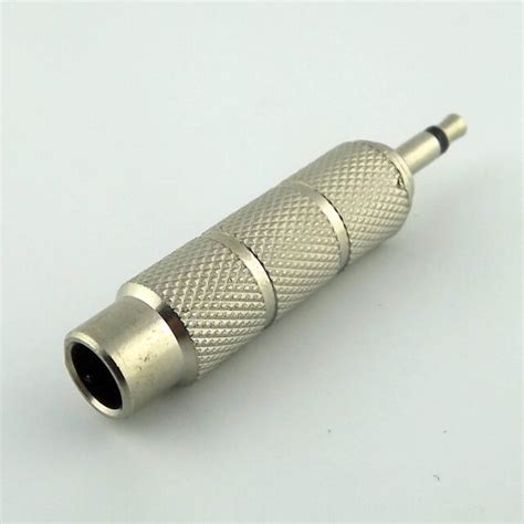 nickel metal mm male plug  mm female jack mono audio adapter converter ebay