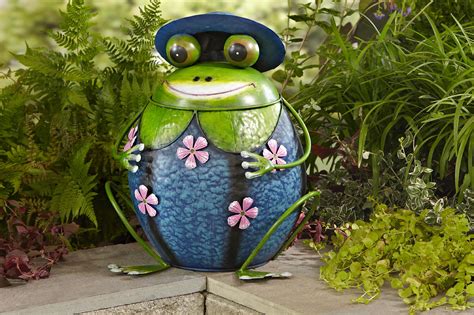 essential garden large metal frog outdoor living outdoor decor