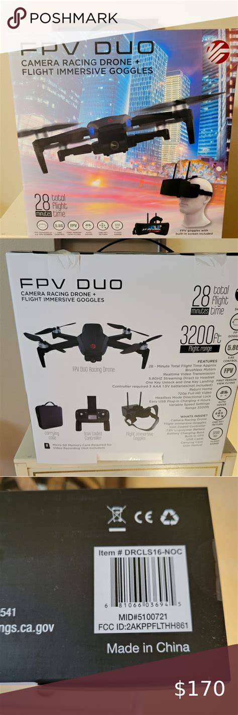 vivitar fbo duo camera racing drone  goggles goggles drone duo