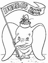 Dumbo Coloring Kids Pages Color Print Printable sketch template