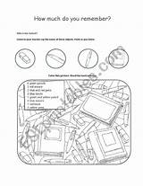 Objects Coloring Classroom Worksheet Worksheets Preview Template Vocabulary School Esl sketch template