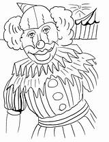 Clown Coloring Pages Printable Kids Face Happy Print Sad Template Popular sketch template