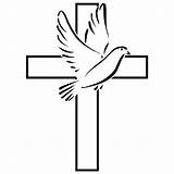 Dove Cross Clip Tattoo Cliparts Holy Designs Clipart Tattoos Easy Christian Spirit Vector Findtattoodesign Religious Drawing Simple First Feminine Arrow sketch template