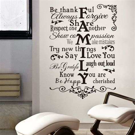 buy xcm removable family words quote wall sticker