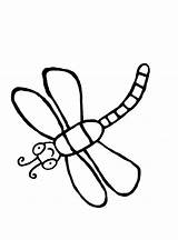 Dragonfly Libellule Animaux Coloriage Coloriages Colorier Coloringhome sketch template