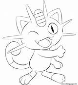 Pokemon Coloring Meowth Pages Printable Supercoloring Super Cute Library Book Print Popular Categories Info sketch template