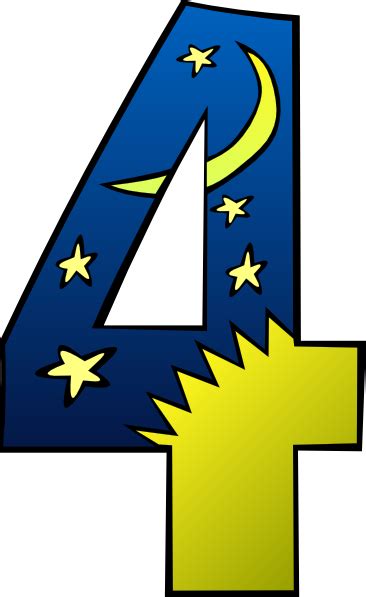 Creation Day 4 Number Clip Art At Vector Clip