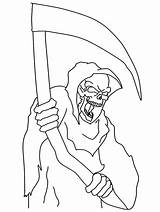 Reaper Grim Halloween Kolorowanki Seniors Monstruos Dzieci Kostucha Scythe Stampare Designlooter sketch template