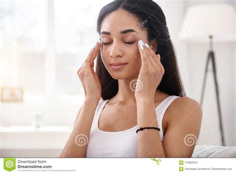 Pretty Young Woman Enjoying Her Facial Massage Stock Image Image Of
